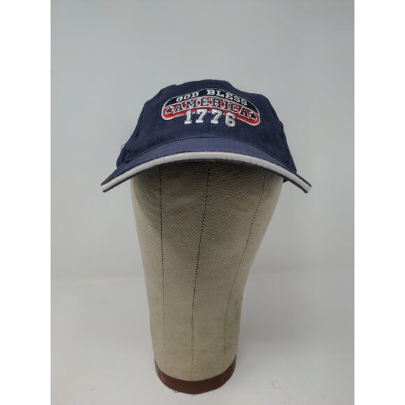 Crossroads God Bless America In God We Trust Patriotic Slideback Hat OSFA Blue - Picture 2 of 10